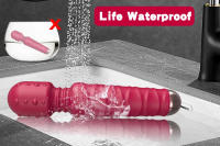 Vibrador de Dildos Telescópico de Silicona Tamaño Grande Tres Motores Masajeador de Couple - details 7