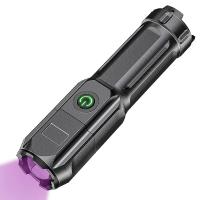 linterna a pilas/linternas con pilasLinterna UV portátil de 395nm, recargable por USB, luz negra ultravioleta, Detector de orina de mascotas para detección de orina de mascotas, curado de resina - details 1