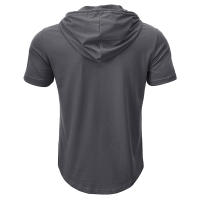Hombres Deportes Fitness Casual al aire libre de manga corta camiseta con capucha Top Henley Shirt. - details 11