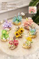 Bloques de construcción ensamblados, caja de regalo de flores eternas, día de San Valentín, Navidad, día de la madre, regalos de - details 3