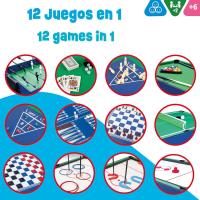 Mesa de Juegos Conversible de Madera Futbolín y Billar en Uno 12 Juegos para Niños y Adultos - details 1