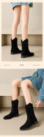Botas de caballero marrones vintage, botas vaqueras occidentales puntiagudas y delgadas con tacón grueso. - details 5