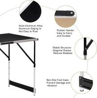 Mesa Plegable de Aluminio y Acero Ideal para Acampar, Cenar al Aire Libre, Jardín, Balcón, Fiesta de Familia, Barbacoa Muebles y Organización - details 22