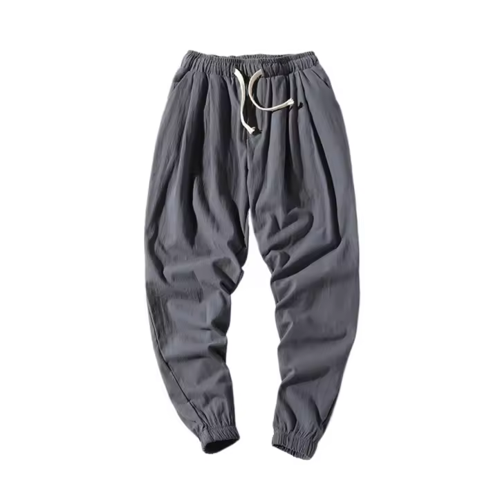 Pantalones de verano para hombre, finos, informales, versátiles, 100% algodón puro hasta la tobillera. - 1