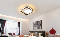 Goeco-Lámpara LED de Techo Cuadrada, Plafón de Estilo Nórdico moderno, Luz Blanca Caliente, 30W, 3000K - details 0
