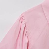 Camisa de manga larga holgada de un solo pecho con solapa versátil de diseño de color puro 2025, ropa nueva de verano para mujer - details 7