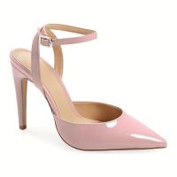 Zapatos De Tacón Alto Con Punta En Punta Para Mujer, Sandalias De Tacón De Aguja Con Correa De Hebilla En El Tobillo - details 3