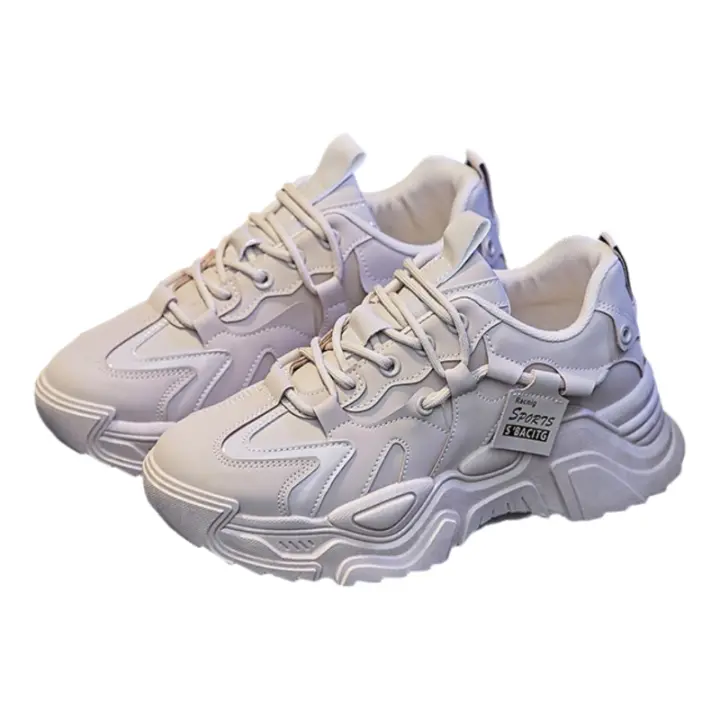Zapatos de mujer estilo "nuevo viejo papá" primavera 2025 para estudiantes, cien con deportes, zapatos casuales de mujer con suela gruesa y plataforma. - 1