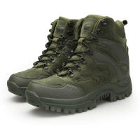 Botas de combate militares tácticas de alta calidad para hombre, zapatos de trabajo de cuero genuino del Ejército de EE. UU., caza, senderismo, Camping y montañismo - details 10