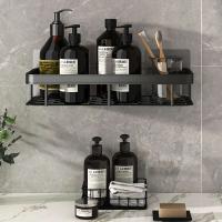 Toallero de baño rectangular de esquina montado en la pared, estante triangular de ducha no perforado - details 4