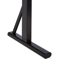 Escritorio de ordenador rectangular para juegos de altura regulable, con estante elevado para colocar el monitor, 140 x 63,5 x 109-126 cm, color rojo - details 15