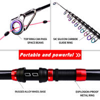 Cañas de pescar ligeras de carbono, poste de mar ligero y telescópico para pesca en agua salada y dulce - details 5