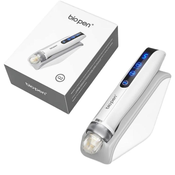 Bio Pen Q2 3-in-1 Microneedling Pen With LED Microcurrent Dermaroller for Face Care Anti Winkle