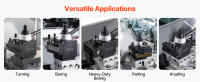 SucceBuy Juego de postes de herramientas de cambio rápido, 6 piezas, tipo cuña con portaherramientas de torno, accesorios de herramientas de torneado para mini y torno de metal de 10"-15", acero duradero - details 3