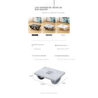 Reposapiés de swing debajo de la mesa durante el trabajo reposapiés ergonómico cómodo con reposapiés de masaje de pies para la o - details 3