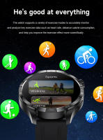 2025 Nuevo reloj inteligente deportivo GPS de pantalla amoled de 1,85 pulgadas frecuencia cardíaca brújula NFC masculina oxígeno en sangre asistencia de voz de llamada Bluetooth Batería de 410 ma ip68 reloj inteligente impermeable Para Android e Ios - details 10