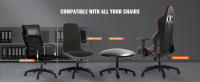 SucceBuy Base de repuesto para silla de oficina, 28", carga estática de 2500 libras, con 5 ruedas, cilindro de gas y placa de asiento, negro - details 4