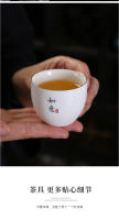 Dehua Sheep Fat Jade Cuenco de porcelana blanca con juego de regalo de té Kung Fu LOOG de negocios para el hogar al aire libre - details 7