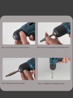 Taladro de pistola pequeño de mano recargable de litio, destornillador eléctrico multifuncional para el hogar, 8V - details 3