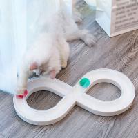Túnel para gatos, diseño divertido de túnel de pista divertida para gatos, juguete interactivo duradero para gatos, tocadiscos de plástico para mascotas para el hogar, ejercicio - details 11