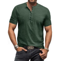 Ropa de hombre Camiseta Slim Fit Manga larga Crew Button Tough Base Top - details 9