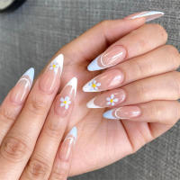 Juego De 24 Piezas De Uñas Postizas Ovaladas Con Dibujos Animados Adornos De Uñas Postizas Acrílicas Cubierta Total De Uñas Falsas Para Oficina Y Fiestas - details 7