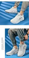 Gran oferta de zapatillas informales moradas a la moda, zapatillas para correr con cuchilla para hombre y mujer, talla grande 48, zapatillas deportivas ligeras y transpirables, zapatillas deportivas de malla para hombre - details 11