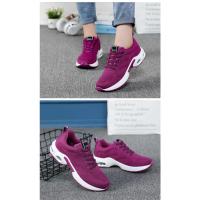 Zapatillas de deporte de moda para mujer, zapatos de tenis transpirables de malla con cojín de aire, fondo suave, para correr al aire libre - details 7