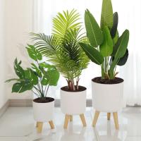 Sistema automático de riego y drenaje de plantas con patas de madera, ETA circular para pies, hierbas, bonsái de guardería, moderno - details 2