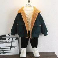 Chaqueta de Piel de Pana para Niños Cálida Abrigo de Invierno Moda infantil de Alta Calidad - details 3