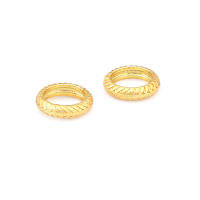 Anillo de Cierre Redondo de Brasso Dorado Mate Joyería de Alta Calidad - details 52