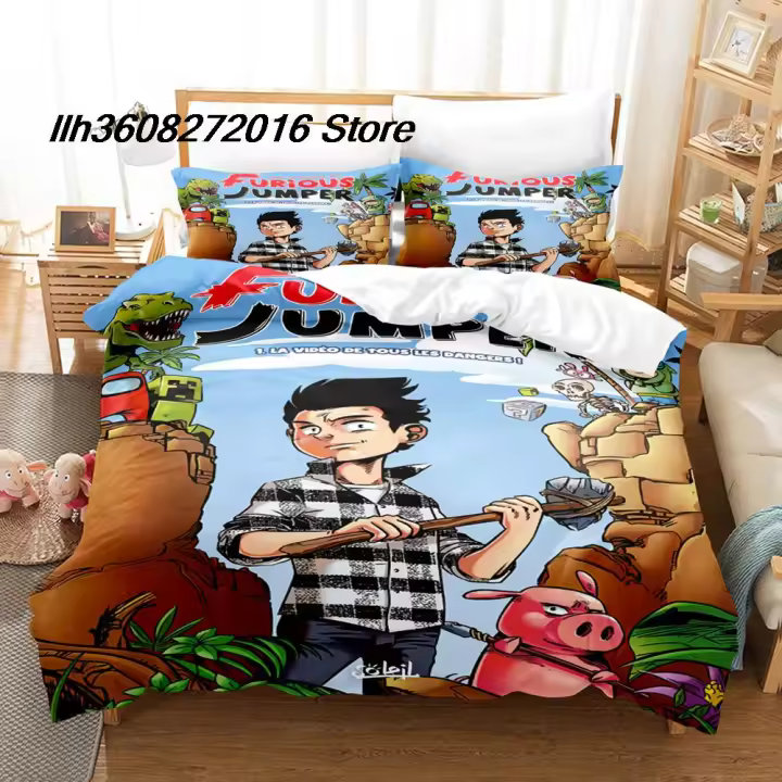 Conjunto de Ropa de Cama de Anime 3D Tamaño Cama Sencilla, Doble, Plena, Rey - 1