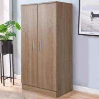 7 estantes para zapatos con cierre de 2 puertas, estructura de madera, armario auxiliar multiusos, tamaño 108 x 55 x 36 cm (roble) - details 1