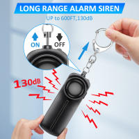 Sectyme alarma de seguridad de autodefensa, luz LED de carga de 130dB, antirlobo para estudiante y mujer, con llavero, alarma de emergencia - details 7