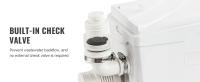 SucceBuy Bomba Maceradora 350W 6000 L/h Flujo 23 ft/7 m Cabeza Bomba de sumidero de alcantarillado 3 Entradas de Agua para Sótano Fregadero de Cocina Ducha Bañera Lavandería Eliminación de Agua Residual Máquina de Desagüe - details 4