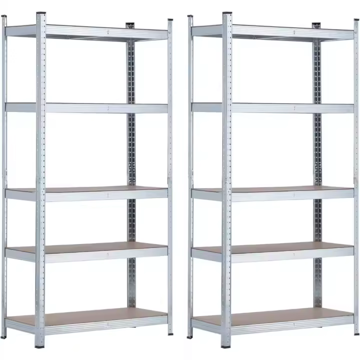 Estantería Modular de Acero Galvanizado y MDF Antihumedo 5 Baldos Ajustables Carga Máxima 875Kg - 1