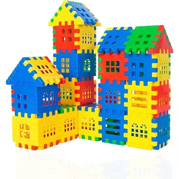 Bloques de construcción entrelazados para niños, juguetes para niños pequeños de 3 + años, juegos de construcción, 80 piezas - 1