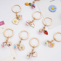 Llavero de Corazón de Niña de Dibujos Animados Coreano Creativo Llavero Colgante de Bolso para Mujer con Anillo de Joyería Sencillo - details 3