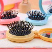 Peine de pelo de tamaño pequeño con espejo plegable, peine plegable de masaje portátil para viaje, herramientas de estilismo, 1 Uds. - details 5