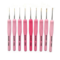 Agujas de Punto de Gradiente Rosa Nuevas 9pcs Set Agujas de Costura de Aluminio Herramientas de Sastre y Artesanía de Lana - details 1