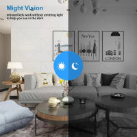 Cámara de seguridad inalámbrica para interiores alimentación USB 1080P con batería de respaldo  detección de movimiento visión nocturna cámara de vigilancia WiFi para el hogar - details 8