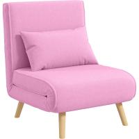 Sofá Cama Individual Sillón Cama Plegable Tapizado en Lino con Respaldo Ajustable en 5 Posiciones y Almohada Sofá Cama Pequeño para Salón 72x75x85 cm - details 0