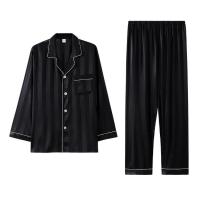 Pijama de Diseñador para Hombres Conjunto de Dormir de Seda de Hielo Delgado - details 3