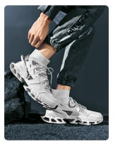 Zapatos de calcetín alto a la moda para hombre, zapatos deportivos informales antideslizantes para exteriores, zapatos transpirables para correr, calzado deportivo para caminar y trotar - details 17