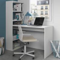 Ordenador, Escritorio con Estanteria Reversible, Blanco Artik, Modelo Duplo, Medidas: 120 cm (Ancho) x 53 cm (Fondo) x 144 cm (Alto) - details 1