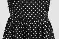 X Vestido acampanado con estampado de lunares y manga cuadrada elegante de verano para mujer - details 36
