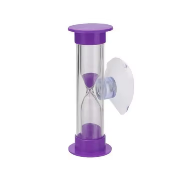 Reloj de Arena de Colores Temporizador de Cepillo de Dientes para Niños Ventosa de Plástico - 1