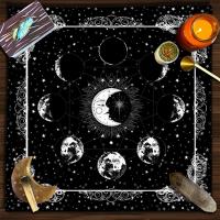 Mantel de Jardín Lunar Tela de Tarot Decoración de Mesita de Brujería Almohadillas de Astrología - details 3