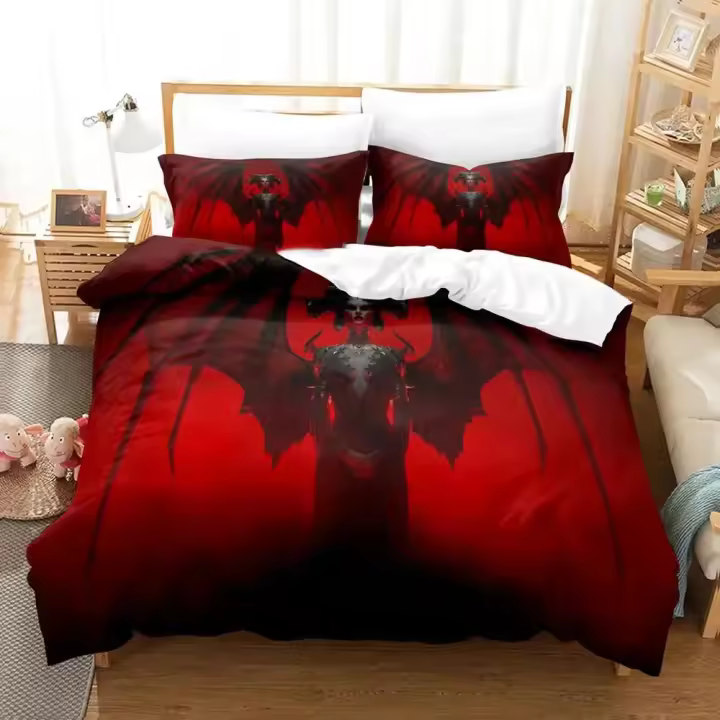 Juego de Ropa de Cama Diablo IV Cubierta de Cama de Anime para Adultos - 1