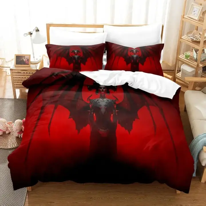 Juego de Ropa de Cama Diablo IV Cubierta de Cama de Anime para Adultos - 1